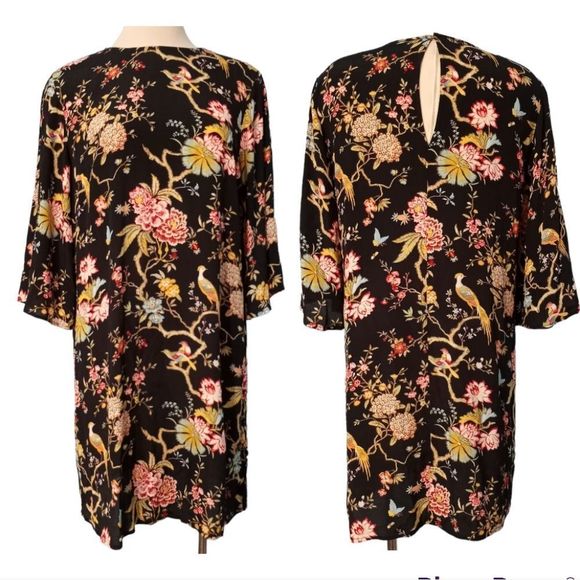 GP & J Baker X H&M Patterned Short Dress size 6 Black - Picture 1 of 12
